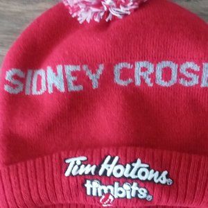 Sydney Crosby Tim Hortons Timbits Winter Youth Hat Toque Red Color Acrylic Knit